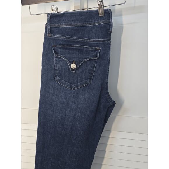 Womens Hudson Jeans size 30 Collin skinny mid rise dark blue stretch Flap Pocket - Picture 9 of 9